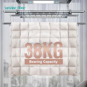 Smart Electric Clothes Drying Rack With LED <b>Lighting</b> Stainless Steel Telescopic Design For Balcony Use - Product Image 6