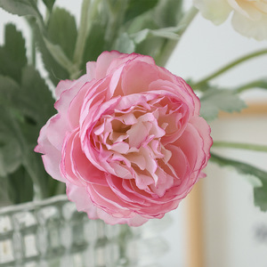Flor Artificial de Gardenia y Peonía, Flor de Seda de 3 Cabezas, Decoración para Bodas y Hogar, Accesorios para Fotografía en Exteriores - Product Image 4