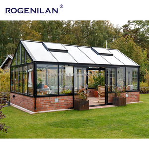 Rogenilan Châu Âu Sang Trọng Hiện Đại Nhôm Sunroom Đúc Sẵn Tất Cả Các Mùa Nhà Kính Ngoài Trời Tán Patio Cửa Trượt - Product Image 5