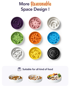 Wholesale Slow Dog & <b>Cat</b> Pet Feeding Bowl with Non-skid Silicone Mat Plastic Food Grade Slow <b>Feeder</b> - Product Image 4