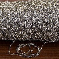 Golden Bridge Fancy Yarn Polyester Metallic Lurex Knot Yarn Black White Gold Silver Sparkle Yarn for Knitting Sweater Weaving