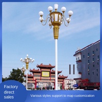 Lampadaire LED carré extérieur personnalisé, étanche, pour jardin, alimentation CA, indice IP65, panneau solaire, détecteur de mouvement, télécommande