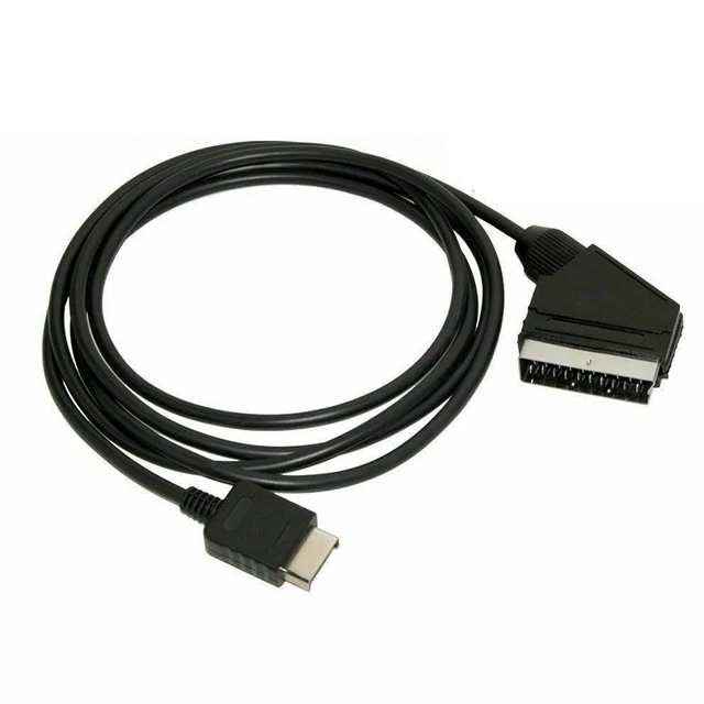 Replacement 1.8M RGB Scart Cable Lead for PS1 PS2 PS3 TV AV Connection Game Cord Wire for PAL/NTSC Console