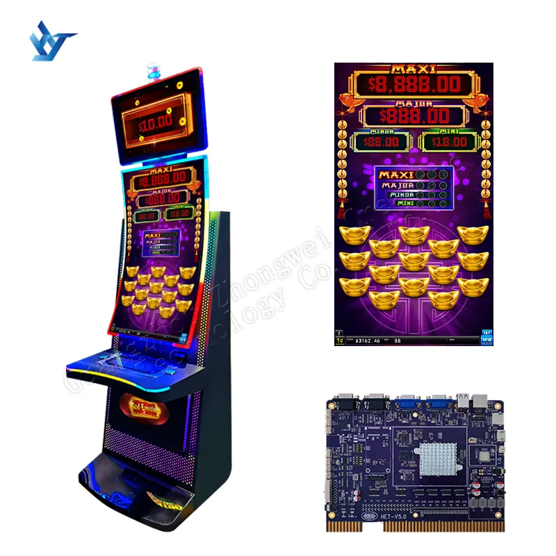 ZHEN CHAN 4 in 1 Geschicklichkeit spiele 43 Zoll Spiel automat Schrank kurve Touchscreen ZHEN CHAN Spiel automat mit Ideck