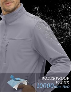 JYN Winter Wind Breaker Tactical Hiking Bomber Softshell <strong>Jacket</strong> Men Waterproof Windproof Front Logo Hunting - Product Image 3