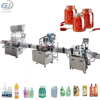 Machine de remplissage, de bouchage et d'étiquetage automatique monobloc rotative pour bouteilles, haute précision 1%, électrique pneumatique
