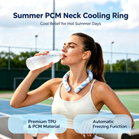 Pakcare PCM Collier rafraîchissant pour le cou, 18 degrés, à congélation automatique, réutilisable, pour le sport en extérieur et le soulagement de la chaleur estivale