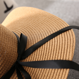 Mũ Rơm Vành Rộng Phong Cách Cổ Điển Lãng Mạn Màu Nâu Mũ Đi Biển Mùa Hè Cho Nữ Mũ Che Nắng Gấp Được - Product Image 4