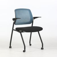 Chaise confortable de nouvelle conception, directement de l'usine, avec tableau d'écriture, chaise de conférence pour visiteurs, chaise de formation de bureau pliable en maille