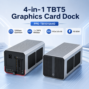 EU 3in1 Thunderbolt5 Graphics Card Dock,120Gbps Upstream,1xTBT5 80Gbps,8K*60Hz,PCIe3.0 X16,รองรับ RTX/AMD RX,600-1000W PSU - Product Image 2