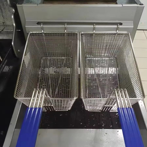 Tùy chỉnh đa chức năng thép không gỉ hình chữ nhật Fry giỏ nồi chiên sâu giỏ dài xử lý chiên đồ nấu nướng - Product Image 1