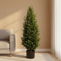 Plante artificielle réaliste en pot : Cyprès, Buis, Pin – Bonsaï de haute qualité pour décoration intérieure et extérieure