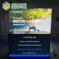 Boîte à lumière LED publicitaire pliable à montage rapide, cadre en aluminium, boîte à lumière pop-up SEG imprimée, toile de fond double face pour comptoir