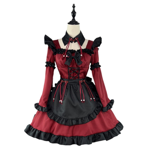 <span class=keywords><strong>Disfraz</strong></span> de cosplay de Halloween de alta calidad para <span class=keywords><strong>mujer</strong></span> adulta, estilo gótico, diablita, lolita, sirvienta, anime, chica genial. - Product Image 1