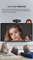 Cámara Web Anywii H500 4K Ultra HD con Sensor CMOS 3840x2160, 2 Micrófonos Integrados, Enfoque Automático, 30 FPS, USB Plug & Play, en Stock