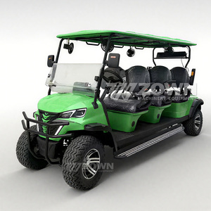 Carrito de golf todoterreno extendido para 6 pasajeros con techo rígido, parachoques delantero y parabrisas dividido - Product Image 1