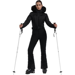 Traje de Esquí Personalizado para Mujer, Mono de una Pieza, Impermeable 15K 10K, Transpirable, Aislado, Ajustado, Ropa Deportiva de Invierno - Product Image 3