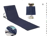 Tapis de plage pliable d'extérieur en tissu Oxford 600D, portable, réglable sur plusieurs niveaux, essentiel pour le camping et la sieste