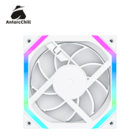 Kipas Pendingin AntarcChill Custom 120mm ARGB Pola CD Aliran Udara Tinggi Kebisingan Rendah PWM untuk Rakitan PC