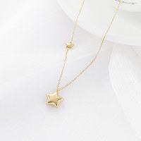 Collier pour femmes Étoile à cinq branches Collier en acier inoxydable Colliers pendentifs mode Accessoires de bijoux