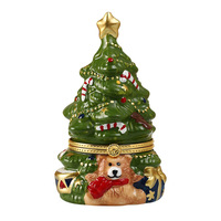 Ornement de Noël en céramique en forme d'ours mignon et créatif, rangement pour décorations de bureau, cadeau de Noël pour enfants et femmes
