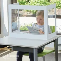 Ucuz taşınabilir katlanır masa okul bariyer ekran öğrenci cep masası kalkanları kolu