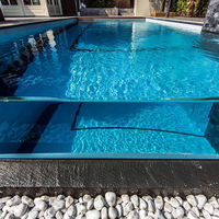 Plaques acryliques transparentes et translucides en forme de U et de L, épaisses et grandes (70 mm, 100 mm, 150 mm), en plastique coulé clair, pour piscines, de la marque HUASHUAITE HASWEIT