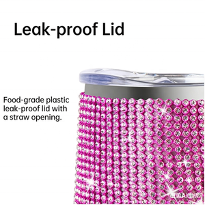 Tasses en paille en forme d'oeuf incrustées de strass en acier inoxydable de 12oz personnalisées pour bière <span class=keywords><strong>café</strong></span> vin thé eau froide et chaude tasse en diamant - Product Image 5