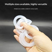 Joint d'étanchéité en silicone blanc de qualité alimentaire pour tasses thermos, bague d'étanchéité pour couvercles de tasses en verre, joint intérieur anti-fuite, modèle extérieur