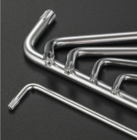 Clé Torx double embout en L de haute précision, clé Allen industrielle Torx, clé hexagonale en alliage S2 avec trou