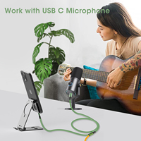 Cable OTG Lightning a USB C para Micrófono y Streaming, Cable Decodificador DAC Digital Compatible con Amplificador de Auriculares para iPhone
