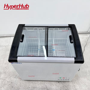 Congelador compacto para helados, refrigerador comercial con puerta corrediza de vidrio, tamaño pequeño para tienda minorista, color blanco - Product Image 5