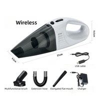 Aspirateur d'angle de voiture 12V USB/filaire personnalisable avec une aspiration de 3300PA et accessoires personnalisés