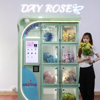 Distributeur automatique de fleurs personnalisé en gros avec fonction de paiement par pièces