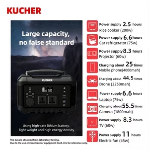Baterí<span class=keywords><strong>a</strong></span> de Almacenamiento de Energí<span class=keywords><strong>a</strong></span> Externa Eléctrica KUCHER Portátil de 650W con Onda Sinusoidal Pura, MPPT Solar, Compatible con LiFePO4, con Linterna para el Hogar - Product Image 6