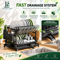Égouttoir à vaisselle à 2 niveaux grande capacité avec drainage rapide