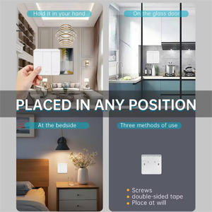 433Mhz 1/2/3gang 86 tường Bảng điều chỉnh chuyển đổi không dây thông minh chuyển đổi ánh sáng với điều khiển từ xa interruptor 10A 110V 220V cho đèn Led - Product Image 3