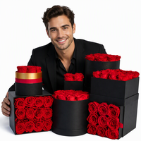 Maßgefertigte Hochzeitstag Geburtstag Muttertag Abschluss Valentinstag Ewige Langlebige 3-5 Jahre Haltbare Getrocknete Blumen