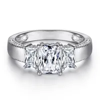 MuShan Sieraden 925 Sterling Zilver Romantische Verlovingsring 5A Zirconia Valentijn Verjaardag Ringen Bands Vrouwen Gift