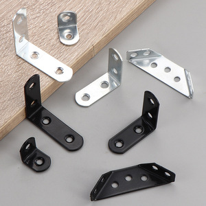 Multifunctional L-Shaped Corner <b>Bracket</b> Black Cold-Rolled <b>Steel</b> Furniture Connector Shelf Support Right <b>Angle</b> Iron - Product Image 3