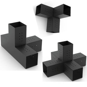 QUINT <span class=keywords><strong>Kit</strong></span> Pergola TRIO Supports de connecteur d'angle Support en <span class=keywords><strong>bois</strong></span> robuste Support de base pour poteau - Product Image 1