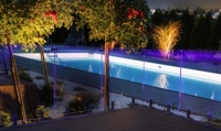 ZD Easy DIY Balustrades de piscine en verre en acier inoxydable avec éclairage LED solaire pour balcons et rampes de villas extérieurs Garantie à vie