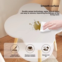 Table basse moderne minimaliste pour salon et chambre à coucher avec espace de rangement, plateau en bois et pierre artificielle, meubles pour la maison