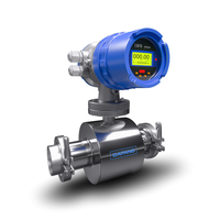 Tri-clamp 2 ''DN50 IP68 Alcohol Agua Líquido Caudalímetro magnético Cerveza Jugo Medidor de flujo sanitario para la industria de procesamiento de alimentos