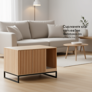 Caja de arena para gatos Vevor de madera, 31.5L x 20W x 22H, fácil de limpiar, mueble oculto para gatos - Product Image 2