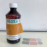 Flacon en verre de 100 ml pour médicaments contre la toux avec bouchon inviolable – Contenant vide écologique