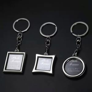 Custom Logo Metal Digital <b>Picture</b> Keychain Sublimation <b>Heart</b>-Shaped Photo <b>Frame</b> Keyrings - Product Image 4