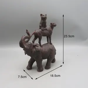 Redeco קלאסי שרף קיפול בעלי חיים אמנות פיסול פיל שועל להקת אמנות פסל יצירתי למתנות קישוט הבית