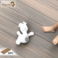 Revêtement de terrasse extérieur en bois WPC au design moderne, antidérapant et imperméable, sans écart
