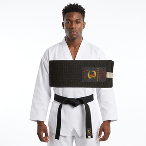 Ceinture noire de Taekwondo personnalisée en coton durable de haute qualité, unisexe, équipement d'arts martiaux le plus vendu - Product Image 3